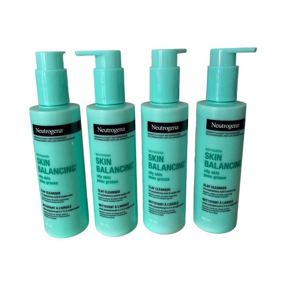 Neutrogena Skin balancing oily skin clay cleanser - 4 x 186ml